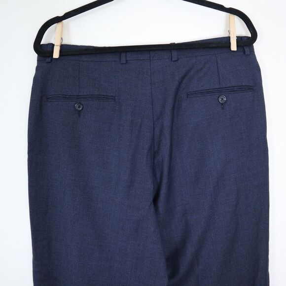 Vintage Burberry London Men's Size 34 Trouser Marled Navy Blue Pants - Picture 9 of 10